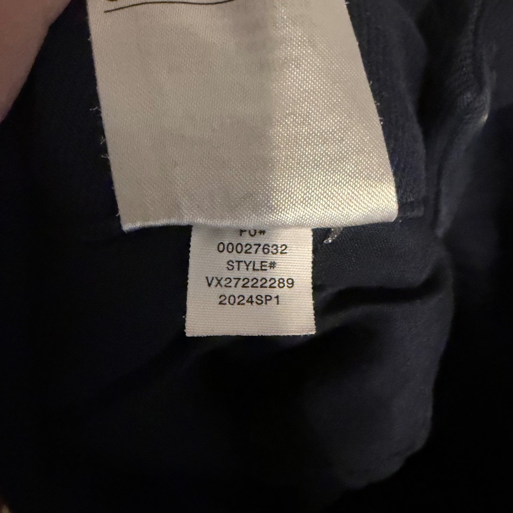 Vince linen cotton trouser navy blue 0 minimalist office clean girl preppy - Picture 6 of 6